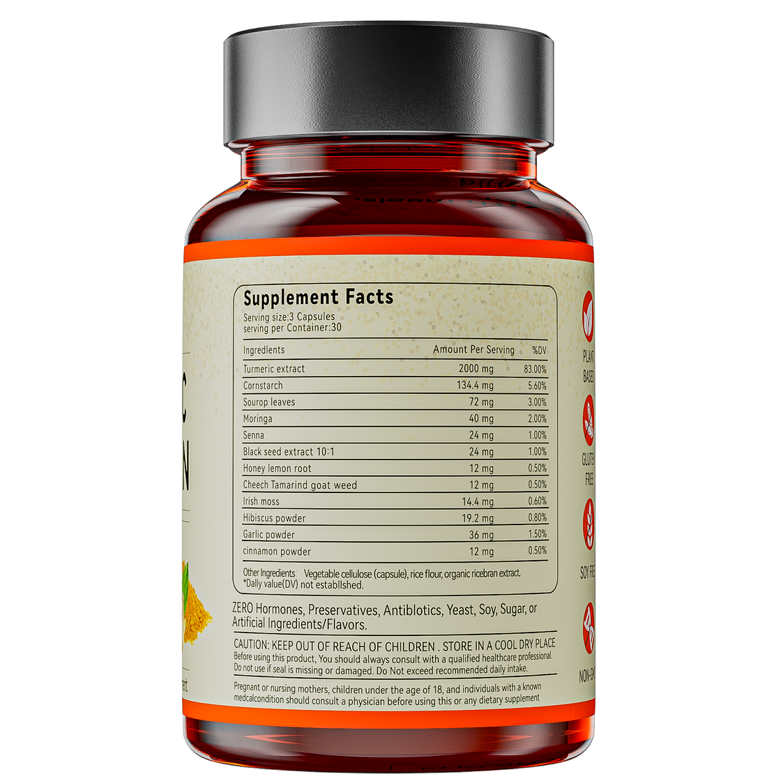 NaturePlanet Turmeric Curcumin & Soursop Leaf Graviola Extract bundled Herbal Supplement, 90 Capsules