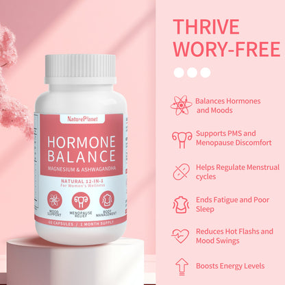 Natural Hormone Balance Capsules for Women - Mood Boosting Supplement