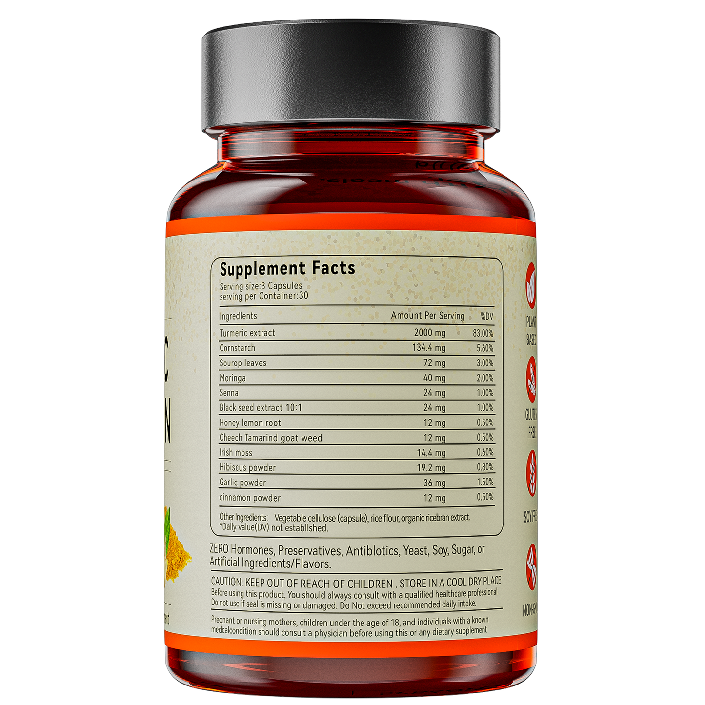 NaturePlanet Turmeric Curcumin & Soursop Leaf Graviola Extract bundled Herbal Supplement, 90 Capsules