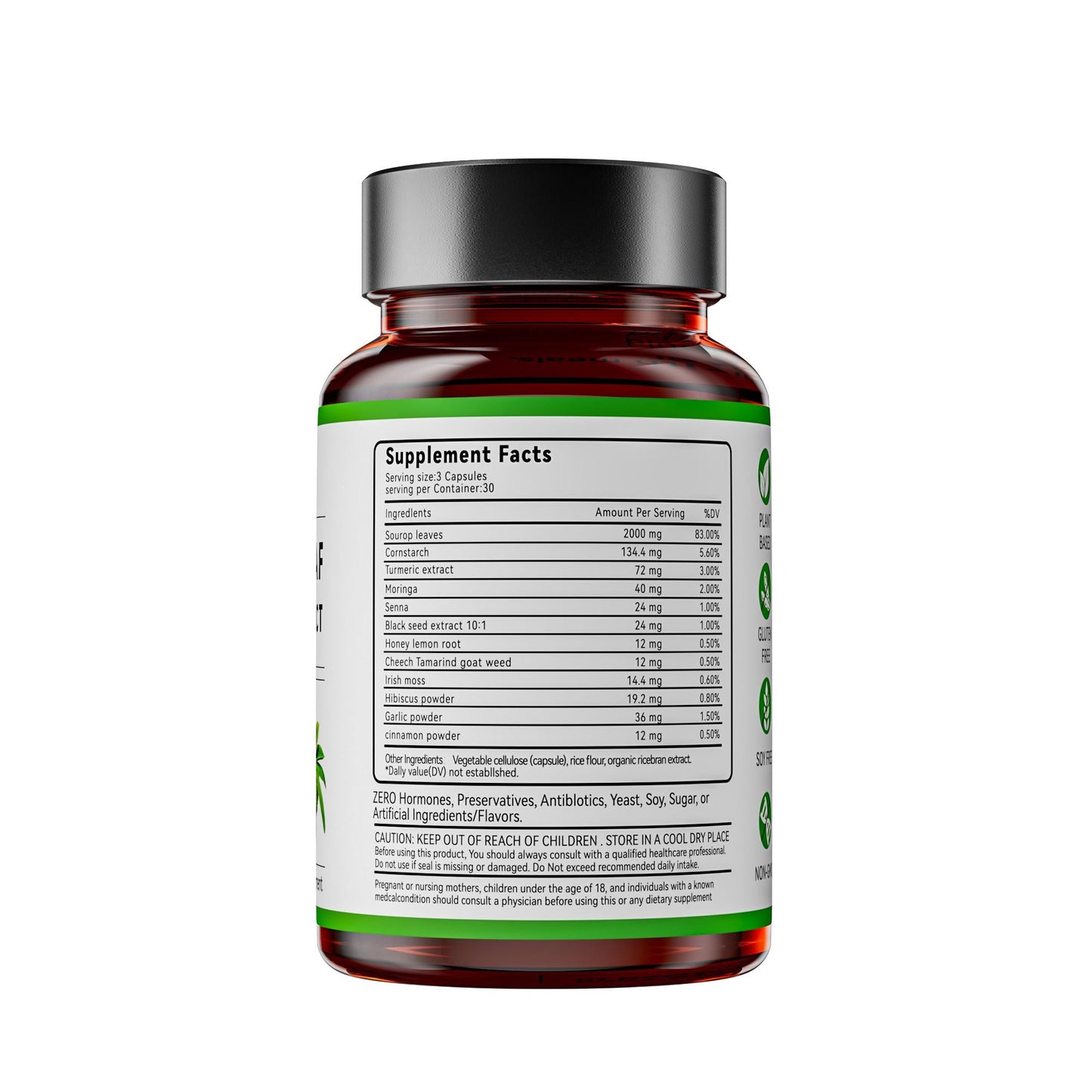 NaturePlanet Turmeric Curcumin & Soursop Leaf Graviola Extract bundled Herbal Supplement, 90 Capsules