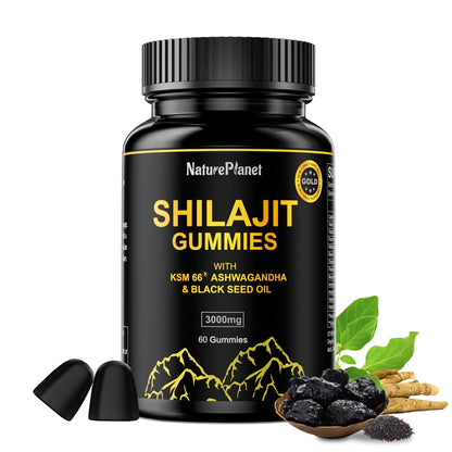 Tik Tok Exclusive - Shilajit Gummy for Men & Women- Energy, Brain, Immunity Support